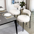 DYHOME White Dining Chairs Set of 4, Mid-Century Modern Dining Chairs, Kitchen Dining Room Chairs