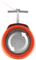 Commercial Orbiter Hard Floor Cleaner Machine, Multi-Purpose Floor Cleaning, Random Orbital Drive, Wide Cleaning Path, 50-Foot Long Cord, ORB550MC, Gray/Red-Oreck