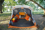 CORE Straight Wall Cabin Tents | 10 Person / 11 Person / 12 Person Large Multi Room Family Tents for Car Camping & Outdoor Adventures