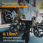 EB3 Electric Bike Adults 21mph, 500W Peak Motor, 270Wh Battery, Rear Suspension, 3 Levels Assist, 14" Folding Ebike for Adults and Teens, Complies to UL2849
