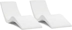 Classic White - in-Pool Chaise Lounger – Designed for Water Depths Up to 9” – Aqua Outdoors – Set of 2 – Compatible with All Pool Types - Poolside & Sun Deck Tanning